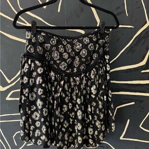 Black and Gold Women's Short Skirt